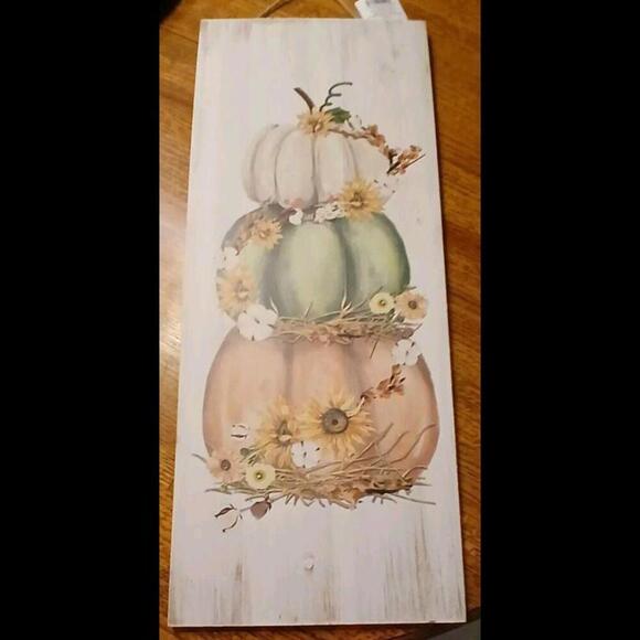 Hobby Lobby Wooden Wall Decor Pumkins, Harvest, Fall Hanging Decor New - Picture 2 of 4
